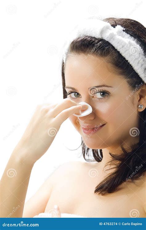 cleaning nose stock photo image  beauty makeup beautiful
