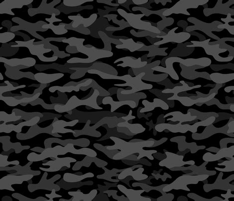 black camouflage fabric subgrl spoonflower