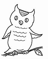 Coloring Pages Easy Owl Kids sketch template