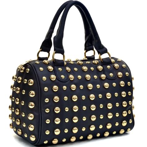 buy gold tone droplet studded handbag  removable
