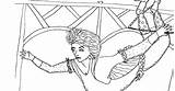 Showman Greatest Coloring Pages Trapeze Circus sketch template