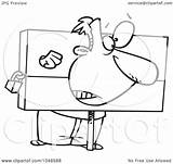 Punished Stocks Guy Being Toonaday Royalty Outline Illustration Cartoon Rf Clip sketch template