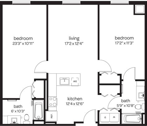 downtown wilmington apartments  residences  mid town park floor plans