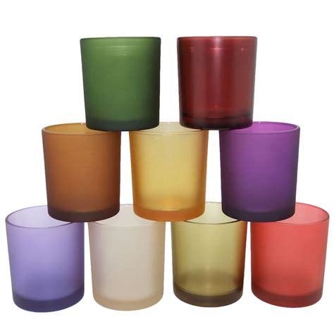 5 5oz Glass Containers For Candles Matte Colored Wholesale