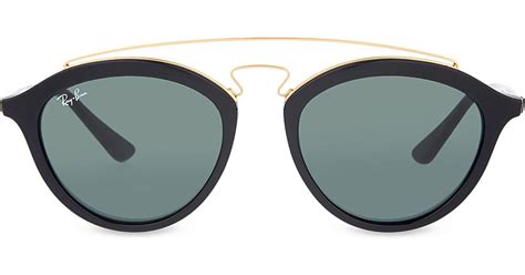 lyst ray ban rb4257 round frame sunglasses in black