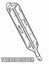 Thermometer Coloring sketch template