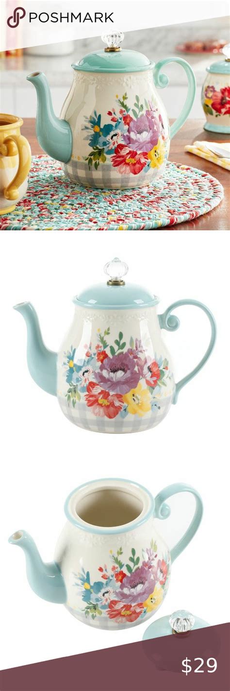 🌹the Pioneer Woman Sweet Romance Blossom 1 48 Quart Tea Pot🌹 Sweet