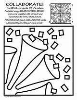 Collaborative Radial Symmetry Collaborate Straw sketch template