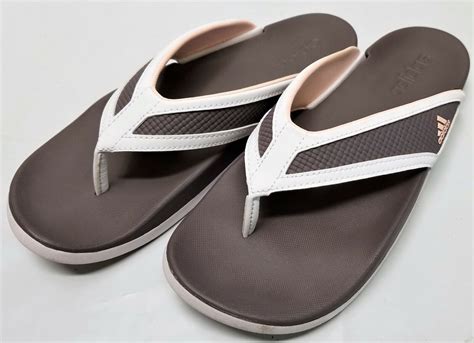 adidas adilette womens cf summer flip flop sandals size  greypink sandals flip flops