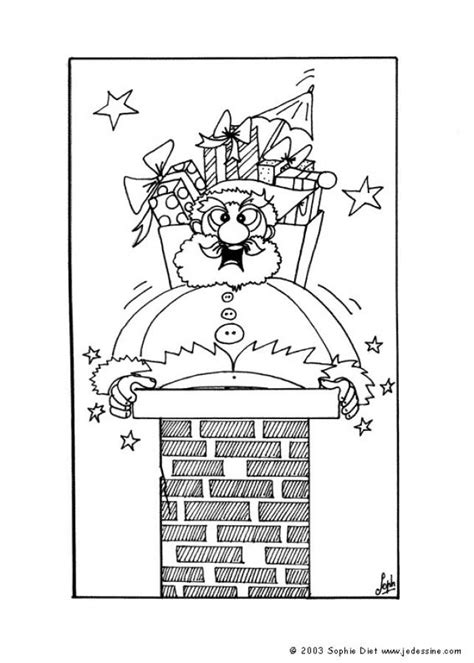 santa    chimney coloring pages hellokidscom