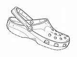 Croc Coloring Crocs Sketch Bite Loses sketch template