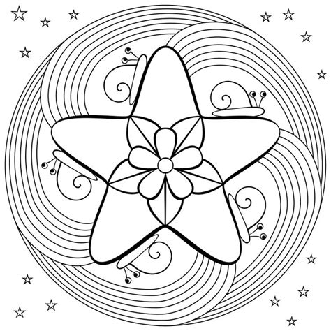 stars coloring pages  coloring pages  kids mandala coloring