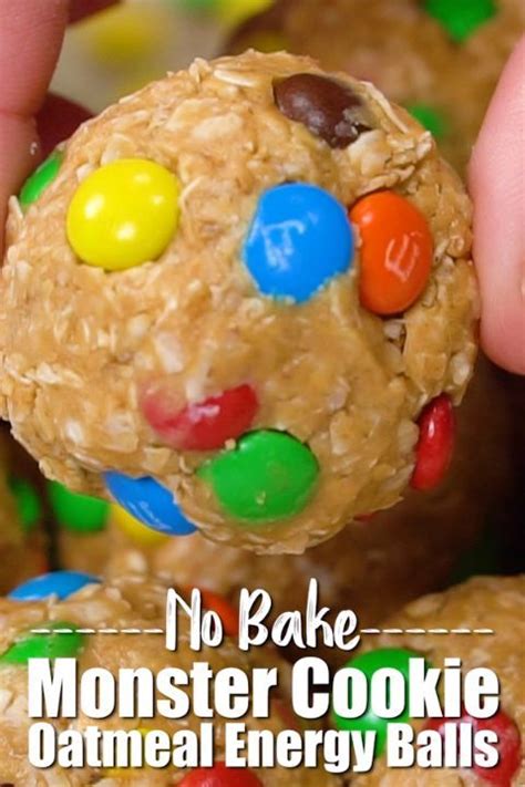 no bake monster cookie oatmeal energy balls will feel like