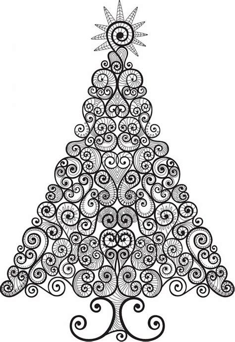 christmas tree coloring pages  adults  dr odd christmas tree
