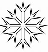 Snowflake Line Coloring Clipart Kids Library Snowflakes sketch template