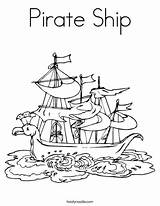 Coloring Pirate Ship Worksheet Sea Seas Stormy Sailing Sailed Skip Noodle Ahead Little Red Twisty Print Outline Twistynoodle Favorites Login sketch template
