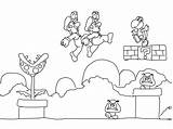 Mario Coloring Pages Kids Bit sketch template