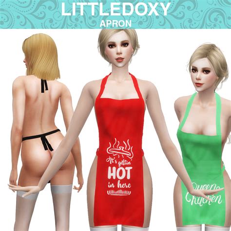 Littledoxy Custom Cc Nude Apron Downloads The Sims