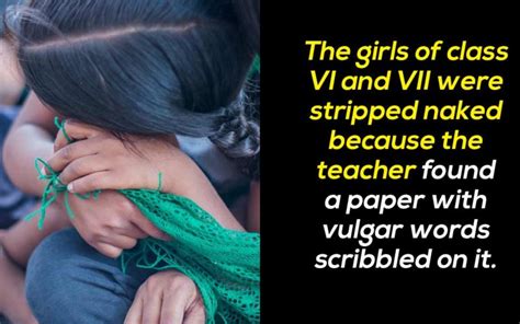 88 girls were forced to strip as punishment by a school teacher in