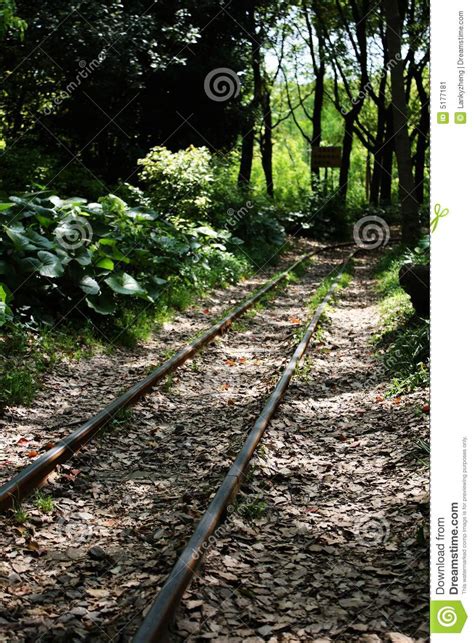 trail of small train in gongqing forest park stock image image 5177181