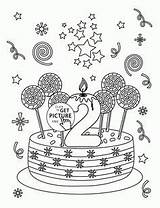 Coloring Birthday Pages 2nd Happy Kids Printable Anniversaire Coloriage Cards Wuppsy Colouring Cousin Ans 5th Train Holiday Cake Printables Cakes sketch template