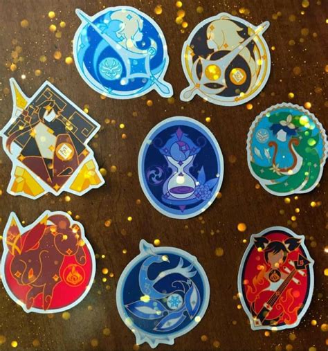 genshin impact character constellation stickers etsy