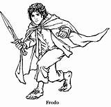 Hobbit Coloring Frodo Baggins Pages Lord Rings Clip Gandalf Clipart Cliparts Drawings Bilbo Print Gif Wizard Kids Ring Colouring Lotr sketch template