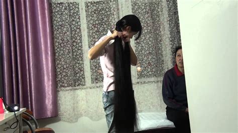 chinese long hair cut youtube