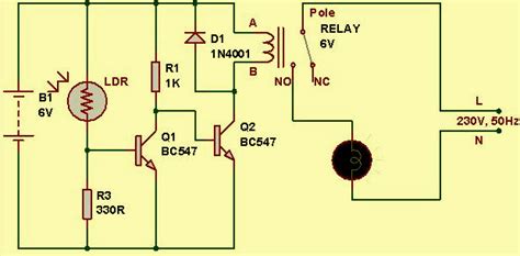 simple light sensor circuit  applications
