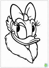 Duck Daisy Coloring Pages Head Donald Mickey Face Printable Mouse Minnie Outline Drawing Print Dinokids Clipart Cliparts Disney Christmas Kids sketch template