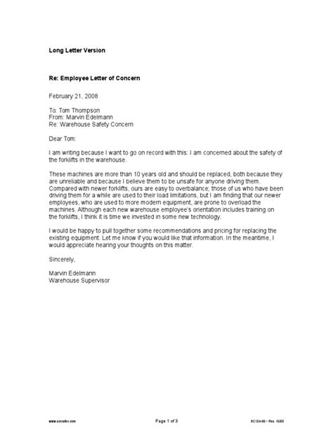 employee letter  concern forklift technology