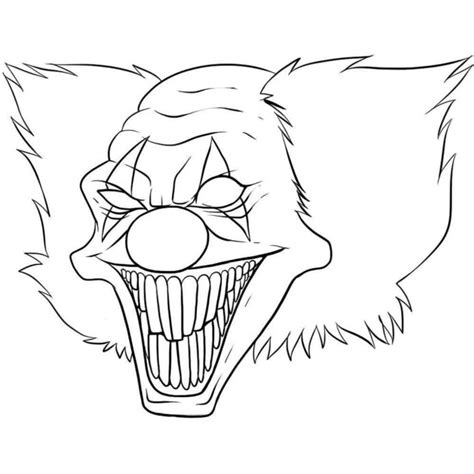 scary clown coloring page  printable coloring pages  kids
