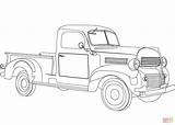 Coloring Pickup Truck Vintage Pages Printable Trucks Cars Drawing Supercoloring Paper Work Categories sketch template