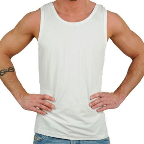 mens  shirts platinum sport mens  white athletic tank top  platinum sport size small