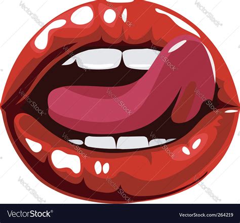 sexy red lips royalty free vector image vectorstock