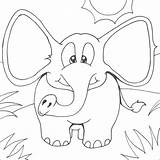 Elephant Coloring Pages Simple Colouring Baby Kids Cartoon Animal Printable Print Cute Disney Related Post sketch template