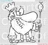 King Clip Outline Friendly Illustration Cartoon Rf Royalty Toonaday sketch template