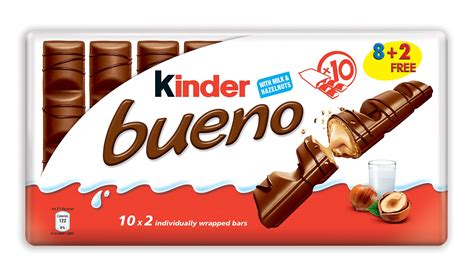 kinder bueno milk chocolate  hazelnut cream individually wrapped chocolate bars  pack