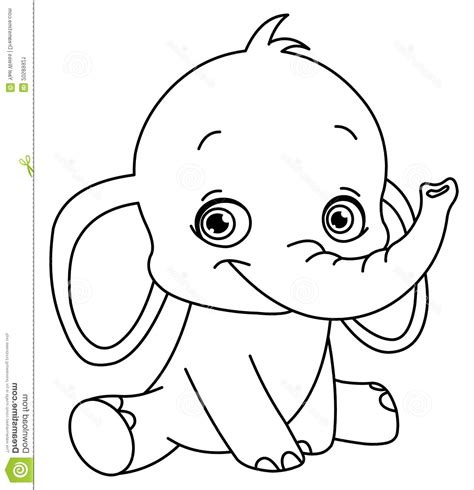 cute baby elephant coloring pages  getdrawings