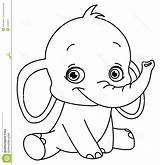 Elephant Coloring Pages Baby Kids Printable Getcolorings Color Tag sketch template