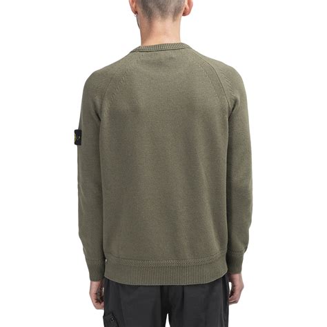Stone Island Knitted Pullover Olive 7115581a7 V0058