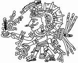 Aztec Coloring Pages Drawing Xochipilli Getdrawings Drawings Warrior Calendar Line Visit sketch template