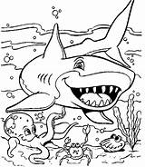 Sea Under Coloring Pages Kids Animals Print Ocean sketch template