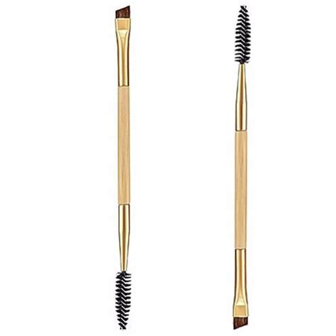 pcs professional makeup eyebrow eyelash brushes bamboo handle double