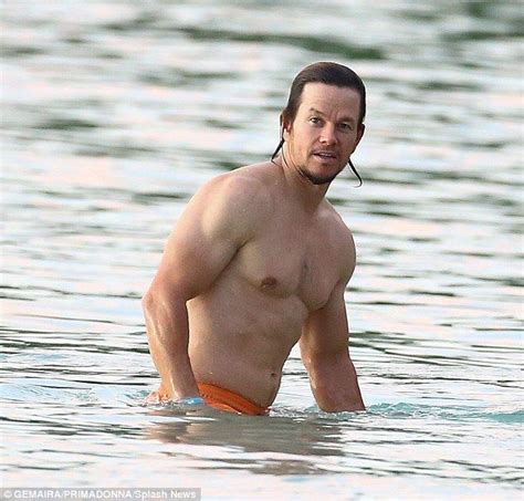 mark wahlberg goes shirtless showing off his ripped body