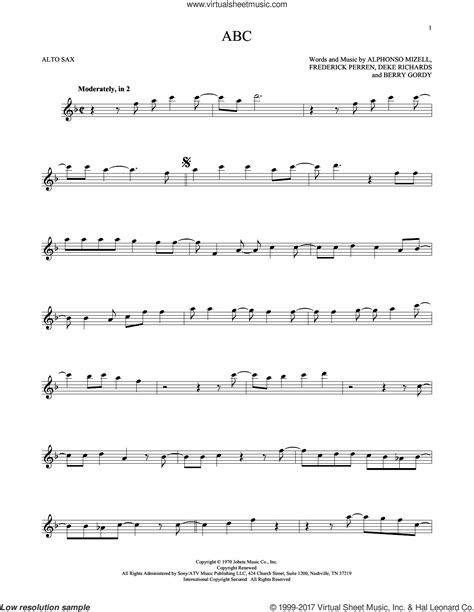 abc sheet   alto saxophone solo  interactive