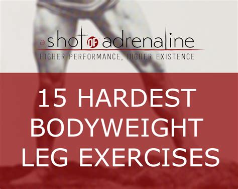 top  hardest bodyweight leg exercises