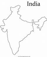 India Map Outline Worksheet Printable Kids Geography Coloring Pdf Physical Blank Enrollment Dual English Popular Maps Features Print Country sketch template
