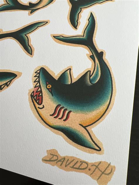 Sailor Jerry Shark Drawing