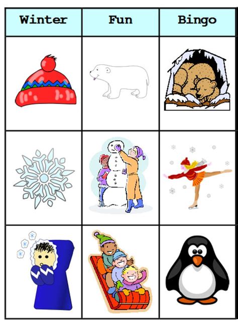 winter bingo cards  printable printable world holiday
